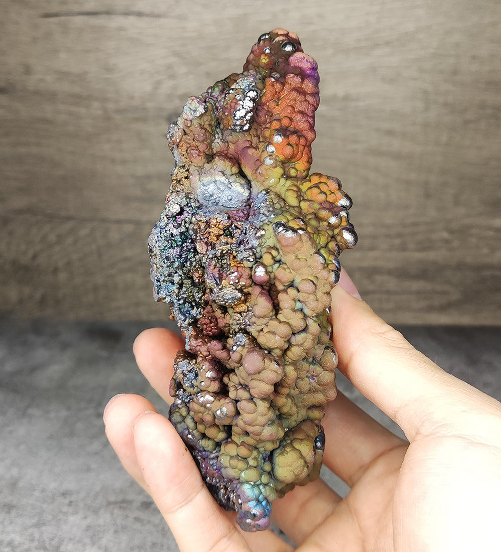 | Top premium rare Iridescent Goethite, Turgite, Hematite, Iridescent | COLOUR: Orang, glod, purple | 100% natural color |