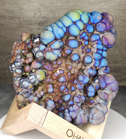 Premium Aged-Mine Aluka Buddha Bead Leklai (Goethite) Rare Core Essence (Blue x Purple)｜Wealth · Protection · Emotional Stability · High Directional Energy