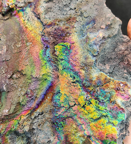 | Top premium rare Iridescent Goethite, Turgite, Hematite, Iridescent | COLOUR:Green, Gold, Rainbow | 100% natural color |