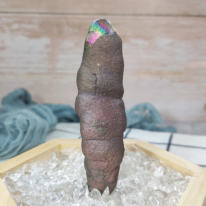 頂級 9.6cm 彩虹大佛柱｜老料力泥膽料：強效驅小人與空間能量中樞