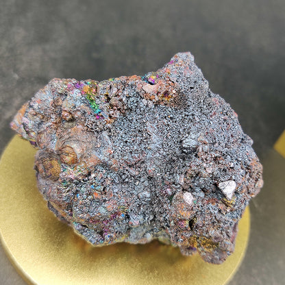 頂級七彩力泥膽料｜5.5cm 金綠粉三色共榮：能量集中的豐盛守護