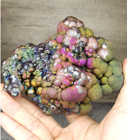 極稀有老料大佛珠巨礦｜11.3cm 滿色金紫綠膽料：鎮宅級能量中樞與頂級豐盛守護