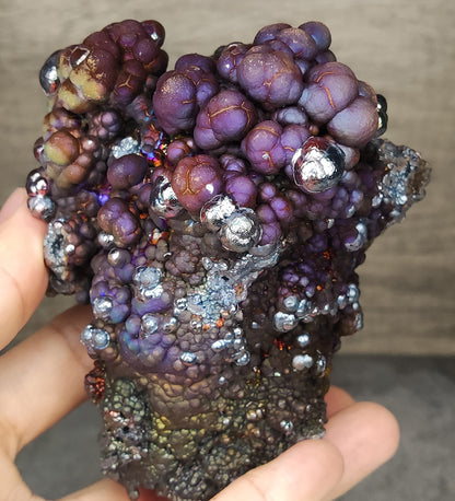 Rare Giant Ancient "Big Buddha" Core | 10.6cm Iridescent Goethite | Purple, Blue & Green Full Aura | Authentic Malaysian