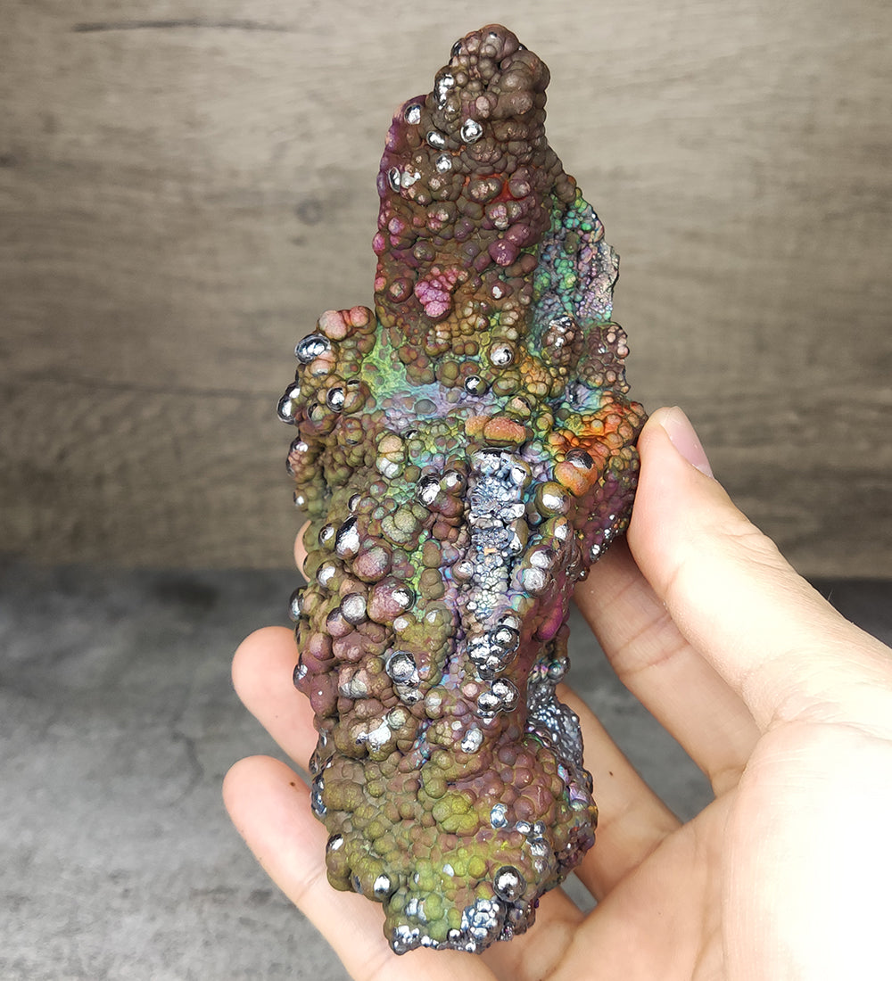 | Top premium rare Iridescent Goethite, Turgite, Hematite, Iridescent | COLOUR: Orang, glod, purple | 100% natural color |