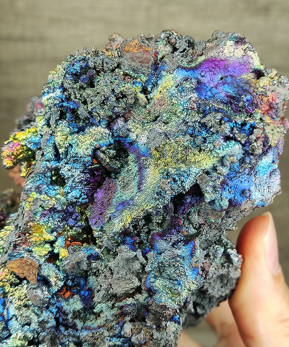 | Top premium rare Iridescent Goethite, Turgite, Hematite, Iridescent | COLOUR: Purple, Blue | 100% natural color |