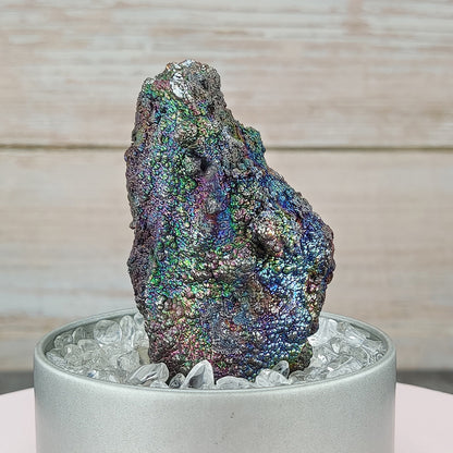 Silver Core "Blue-Green" - Iridescent Goethite | Deep Peace & Career Growth | Authentic Malaysian Leklai | 6.7cm
