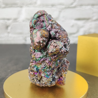 頂級七彩力泥膽料｜5.5cm 金綠粉三色共榮：能量集中的豐盛守護