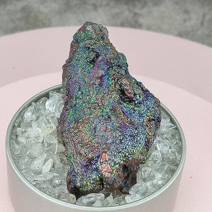 Silver Core "Blue-Green" - Iridescent Goethite | Deep Peace & Career Growth | Authentic Malaysian Leklai | 6.7cm
