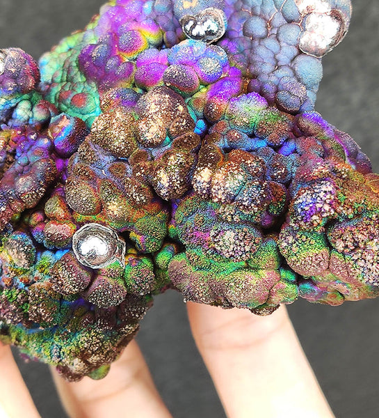 | Top premium rare Iridescent Goethite, Turgite, Hematite, Iridescent | COLOUR: Blue, Purple | 100% natural color |