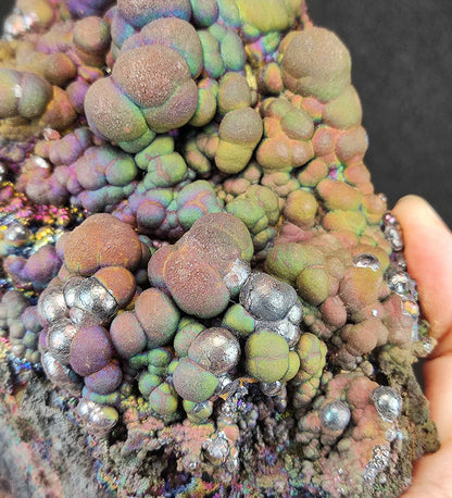 | Top premium rare Iridescent Goethite, Turgite, Hematite, Iridescent | COLOUR:Green, Gold, Rainbow | 100% natural color |