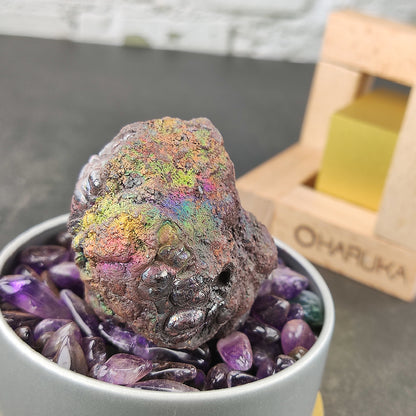 Premium Aged Rainbow Leklai (Gallstone Core) | 5.2cm Gold-Pink Radiance