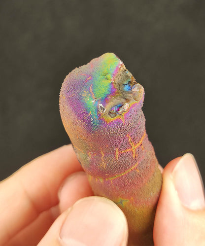 Malaysian Leklai Goethite Pillar | Rare "Rainbow Round Head" | Exquisite Pink Old Material | 5.4cm Energy Focal Point | Mentor Manifestation & Career Vitality