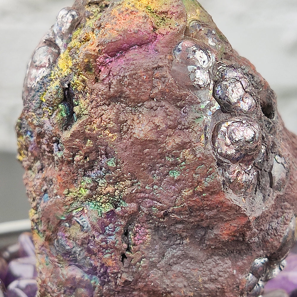 | Top premium rare Iridescent Goethite, Turgite, Hematite, Iridescent | COLOUR: Gold,pink | 100% natural color |