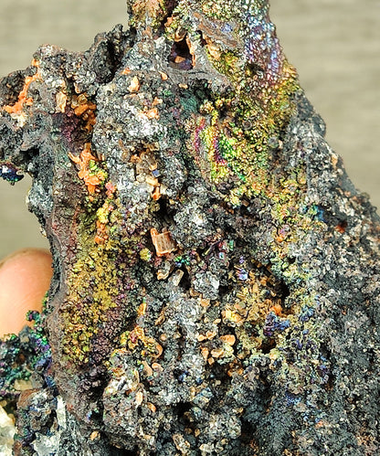 [Top Grade] Black Crystal Diamond & Calcite Leklai | Gallstone Core | Black, Gold, Green & Blue | Radiating Success & Career Abundance