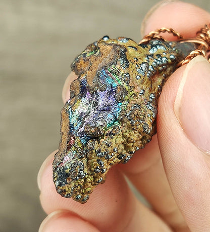 [Top Grade] Rainbow Leklai Pendant | Gold & Blue Manifestation | Medium Stone | Wealth Attraction & Aura Shield