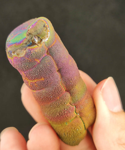 Malaysian Leklai Goethite Pillar | Rare "Rainbow Round Head" | Exquisite Pink Old Material | 5.4cm Energy Focal Point | Mentor Manifestation & Career Vitality