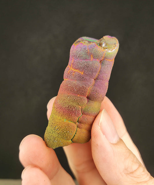 | Goethite Pillar(5.4cm) | Top premium rare Iridescent Goethite, Turgite, Hematite, Iridescent | COLOUR: Pink, Purple, Green, Orange | 100% natural color |