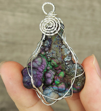 [Top Tier] Buddha Bead Gallstone Pendant | Trinity Color Manifestation | Purple, Blue & Green | Core Aura Shield