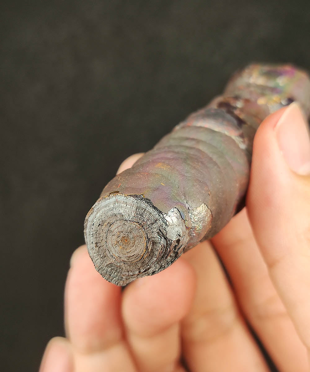 | Goethite Pillar(9 cm) | Top premium rare Iridescent Goethite, Turgite, Hematite, Iridescent | COLOUR:Bronze, Brown, Green, Pink | 100% natural color |