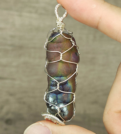 [Rare] Ancient Buddha Pillar (4.6cm) | Crimson, Blue & Silver Manifestation | Directional Energy Anchor | Shield Against Malice