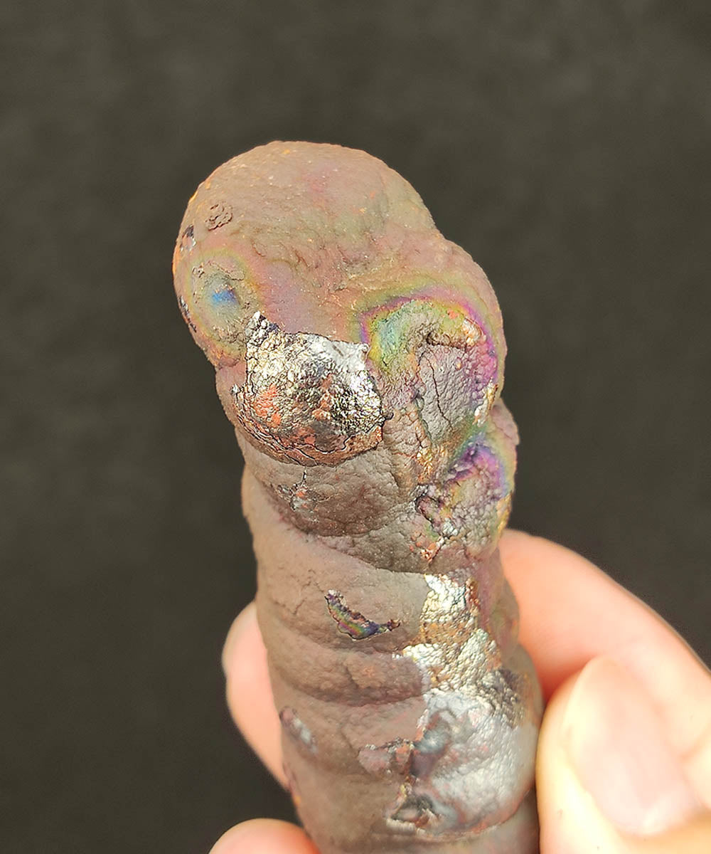| Goethite Pillar(9 cm) | Top premium rare Iridescent Goethite, Turgite, Hematite, Iridescent | COLOUR:Bronze, Brown, Green, Pink | 100% natural color |