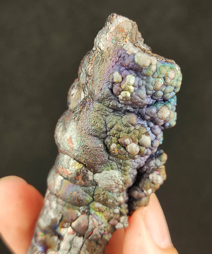 Premium Malaysia Leklai Pillar 7.8cm | Unique "Dragon Skin" Texture | Purple-Green Aurora | Brand Protection Anchor & Wealth Manifestation Core (Includes HARUKA Silver Plate)