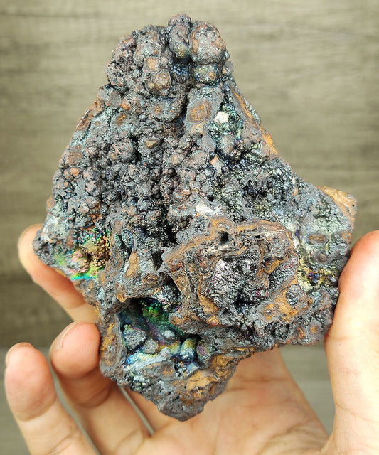 | Top premium rare Iridescent Goethite, Turgite, Hematite, Iridescent | COLOUR: Purple, pink, Green with Orange Quartz | 100% natural color |