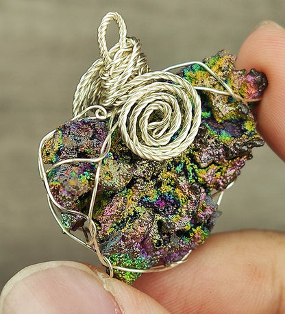 [Top Grade] Rainbow Leklai Large Pendant | Multi-Color Gallstone | Wealth, Wisdom & All-in-One Aura Protection