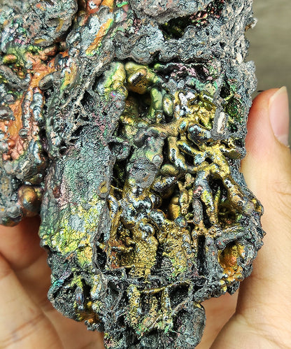 | Top premium rare Iridescent Goethite, Turgite, Hematite, Iridescent | COLOUR: gold , orange | 100% natural color |