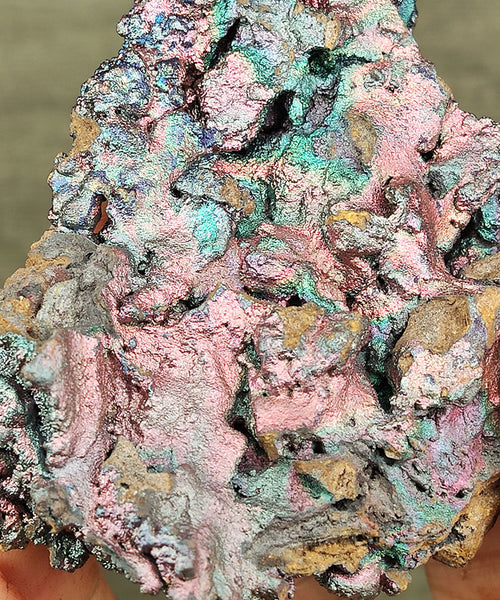 | Top premium rare Iridescent Goethite, Turgite, Hematite, Iridescent | COLOUR: Pink,Green | 100% natural color |