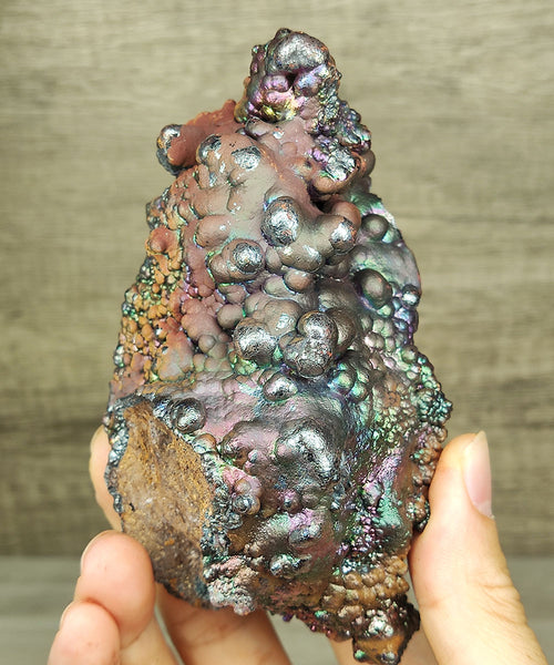 | Top premium rare Iridescent Goethite, Turgite, Hematite, Iridescent | COLOUR: Pink, Green, Silver | 100% natural color |