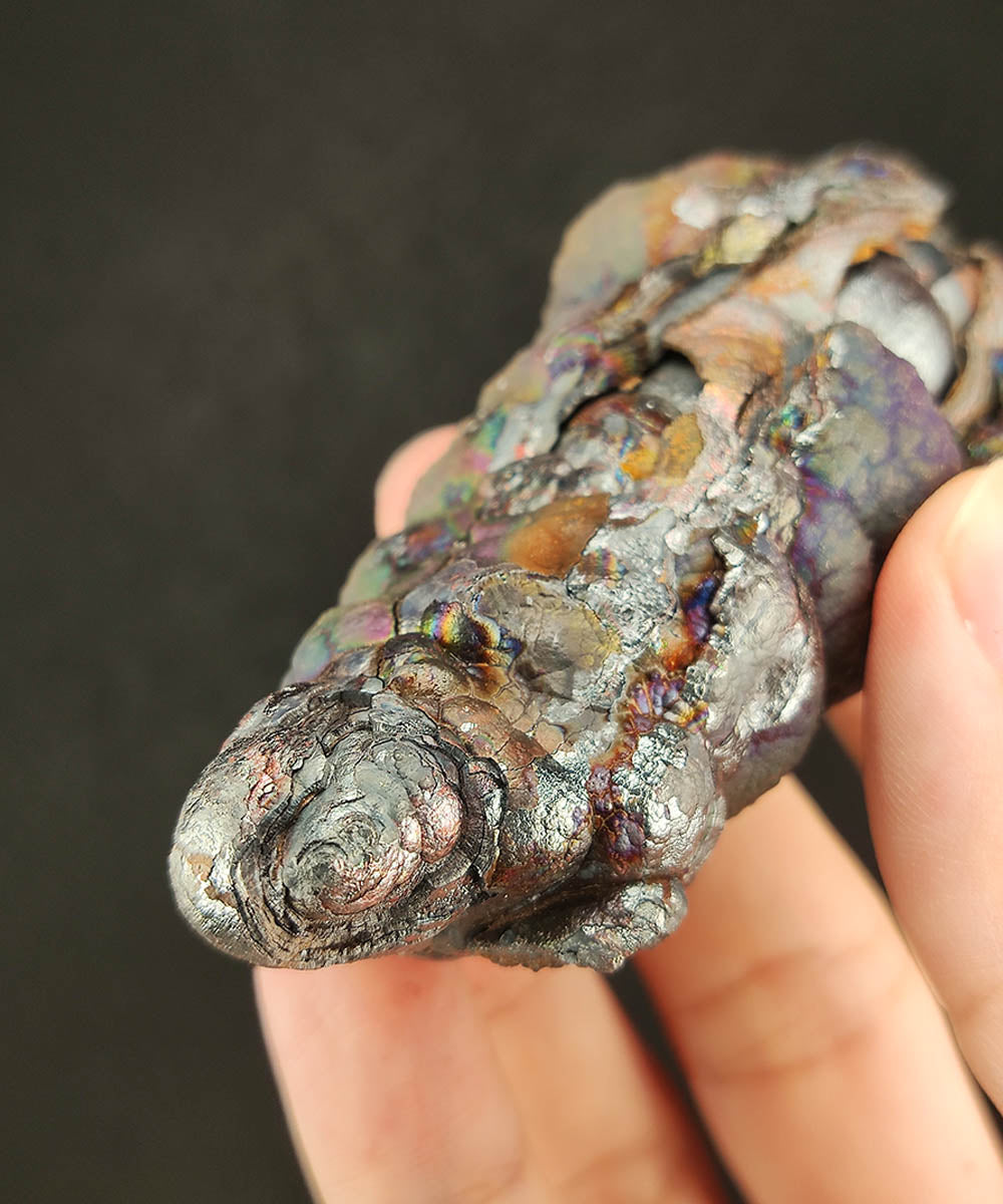 | Goethite Pillar(8cm) | Top premium rare Iridescent Goethite, Turgite, Hematite, Iridescent | COLOUR: Gold | 100% natural color |