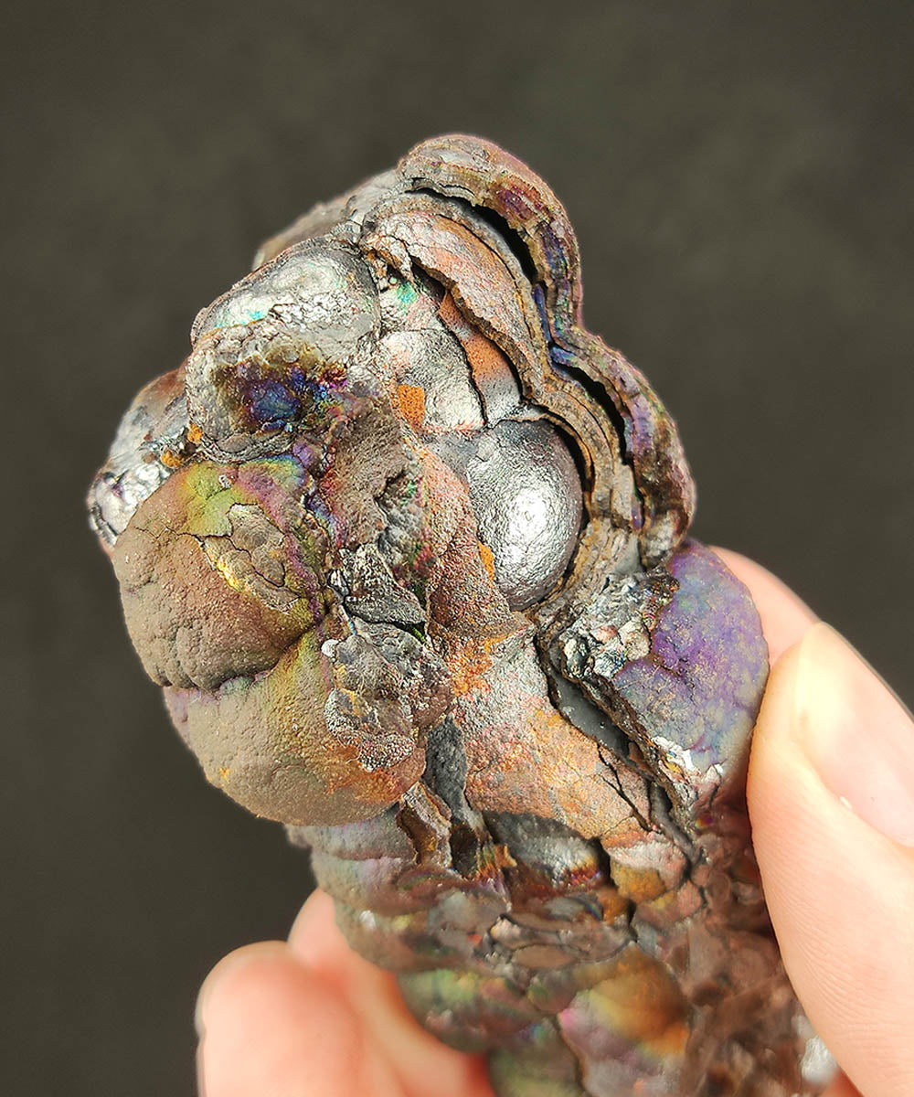 | Goethite Pillar(8cm) | Top premium rare Iridescent Goethite, Turgite, Hematite, Iridescent | COLOUR: Gold | 100% natural color |