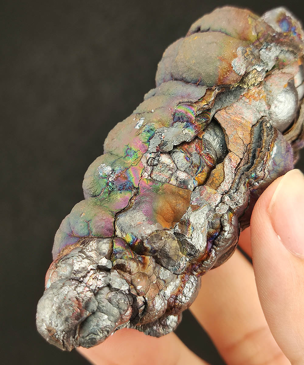 | Goethite Pillar(8cm) | Top premium rare Iridescent Goethite, Turgite, Hematite, Iridescent | COLOUR: Gold | 100% natural color |