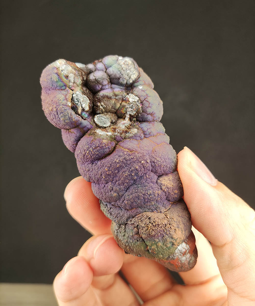 | Goethite Pillar(8cm) | Top premium rare Iridescent Goethite, Turgite, Hematite, Iridescent | COLOUR: Gold | 100% natural color |