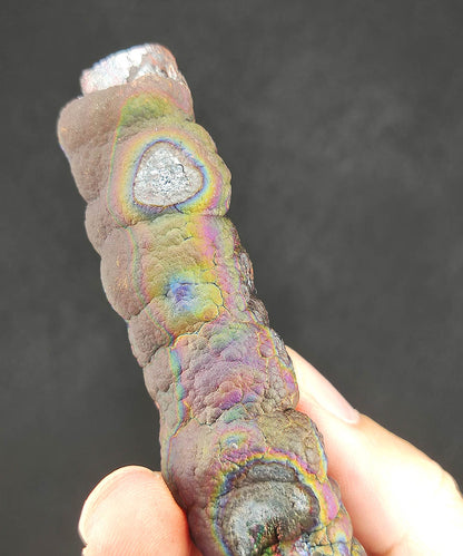 Premium Buddha Pillar Leklai | Rare "Money Eye" Manifestation x Multicolored Core | 11.6cm Wealth & Authority Anchor | Malaysia Natural Leklai