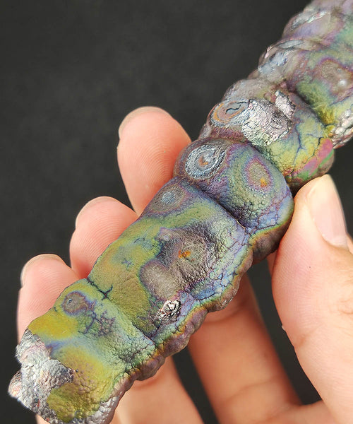 | Goethite Pillar(12.7cm) | Top premium rare Iridescent Goethite, Turgite, Hematite, Iridescent | COLOUR: Pink, Purple, Green, Orange | 100% natural color |