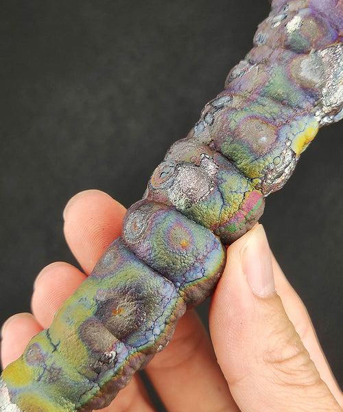 | Goethite Pillar(12.7cm) | Top premium rare Iridescent Goethite, Turgite, Hematite, Iridescent | COLOUR: Pink, Purple, Green, Orange | 100% natural color |