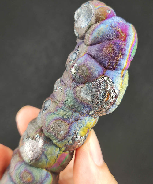 | Goethite Pillar(12.7cm) | Top premium rare Iridescent Goethite, Turgite, Hematite, Iridescent | COLOUR: Pink, Purple, Green, Orange | 100% natural color |