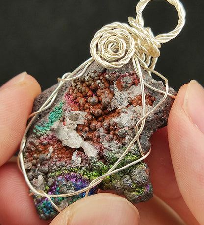 "Top Grade Rare" Universal Rainbow Shimmer Pendant | Red Green Purple Gold Silver Synergy | Energy Peak Core | Full-Spectrum Manifestation | Natural Malaysian Leklai