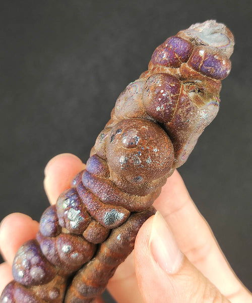 | Goethite Pillar(15cm) | Top premium rare Iridescent Goethite, Turgite, Hematite, Iridescent | COLOUR: Purple | 100% natural color |