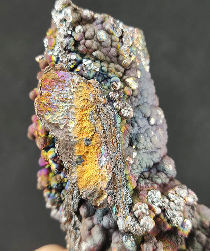 Collector Grade 13.5cm Malaysia Natural Leklai Pillar | Full Dimension Manifestation | Aged Purple, Blue, Pink, Silver & Green Shell | Supreme Energy Anchor