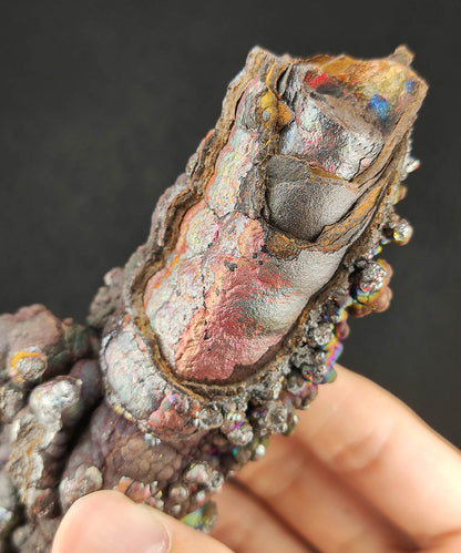 Collector Grade 13.5cm Malaysia Natural Leklai Pillar | Full Dimension Manifestation | Aged Purple, Blue, Pink, Silver & Green Shell | Supreme Energy Anchor
