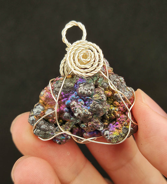 Top Grade "4-Color Synergy" Giant Buddha Bead Triangle Pendant | Blue x Purple x Gold x Pink | Geometric Stability | Elite Core Material | Mentors, Emotions & Abundance | Natural Malaysian Leklai | Convertible to Keychain