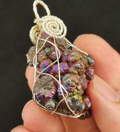 Top Grade "Gold-Purple Synergy" Bodhi Bead Original Stone Pendant | Gold x Purple | Peak Color Burst Core Material | Wealth Manifestation & Emotional Stability | Natural Malaysian Leklai | Convertible to Keychain