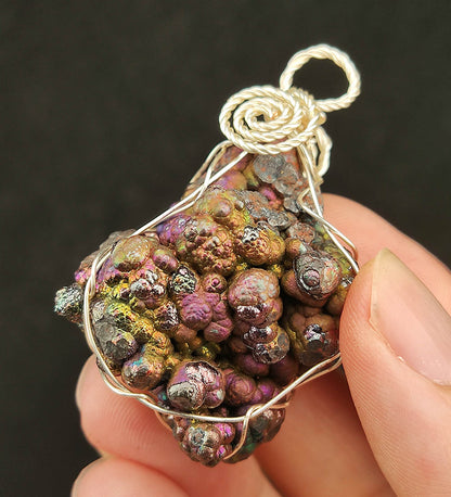Top Grade "Gold-Purple Synergy" Bodhi Bead Original Stone Pendant | Gold x Purple | Peak Color Burst Core Material | Wealth Manifestation & Emotional Stability | Natural Malaysian Leklai | Convertible to Keychain