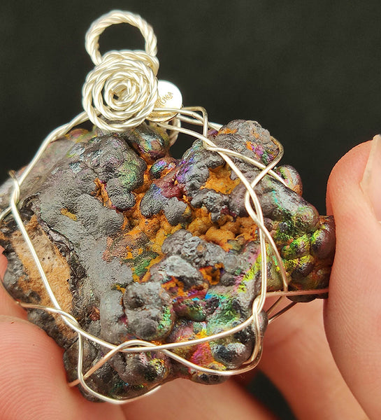 | Goethite Pendant Copper Wire Wrapped Gemstone Pendant | COLOUR: Gold | 100% natural color |
