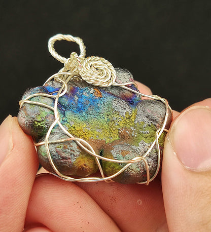 Top Grade "HARUKA Giant Buddha Bead" Original Stone Pendant | Green x Silver x Blue | Elite Core Material | Career Vitality & Clarity Shield | Natural Malaysian Leklai | Convertible to Keychain