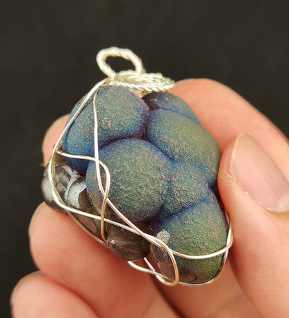 Top Grade "HARUKA Giant Buddha Bead" Original Stone Pendant | Blue x Green x Silver | Elite Core Material | Career Vitality & Clarity Shield | Natural Malaysian Leklai | Convertible to Keychain