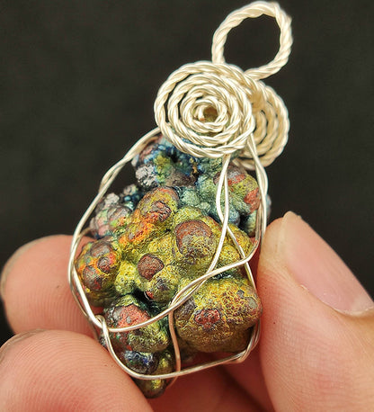 Top Grade "Explosive Gold Bodhi Bead" Original Stone Pendant | Gold x Blue | Peak Color Burst Core Material | Wealth Manifestation & Clarity Shield | Natural Malaysian Leklai | Convertible to Keychain